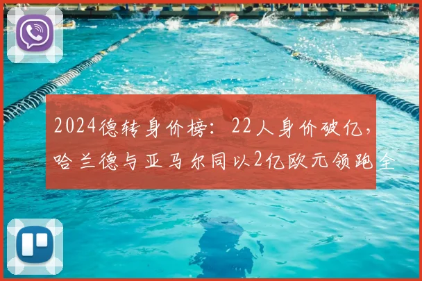 2024德转身价榜:22人身价破亿,哈兰德与亚马尔同以2亿欧元领跑全榜单